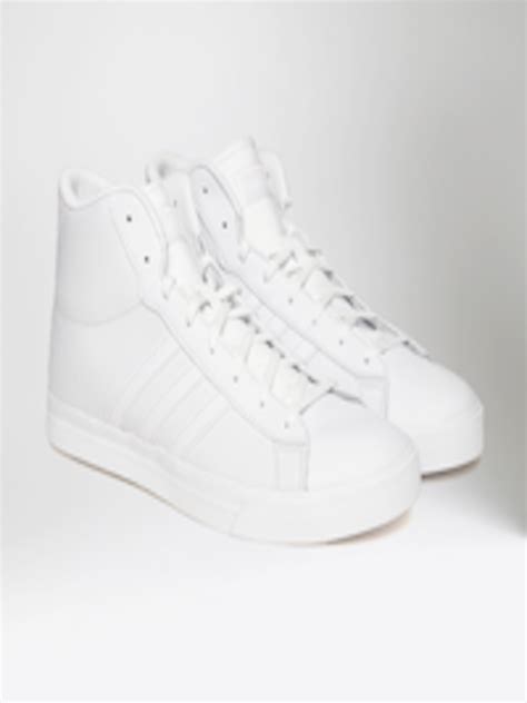 Buy ADIDAS NEO Men White CloudFoam Super Daily Solid Mid Top Sneakers ...