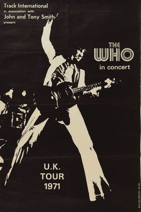 The Who 1971 Track Records Uk Tour Poster