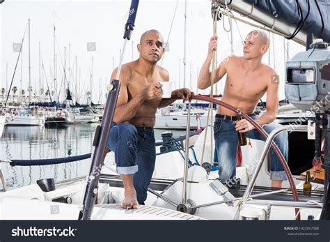 Two Men Naked Torso Relaxing On Stock Photo 1922857088 Shutterstock