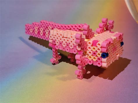 Axolotl Cuteness Perler Beads 3d Etsy