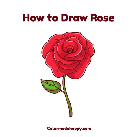 How To Draw A Simple Rose