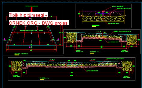 Tipik hız tümseği dwg projesi Autocad Projeler