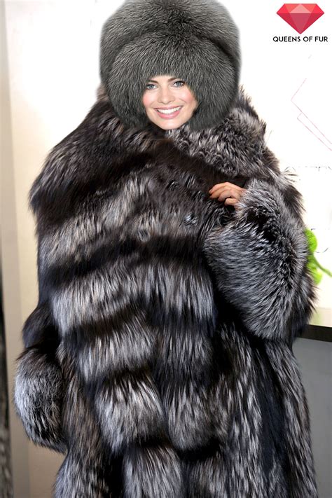 Margot Robbie In Silver Fox Fur Coat And Hat By Queens Of Fur On Deviantart