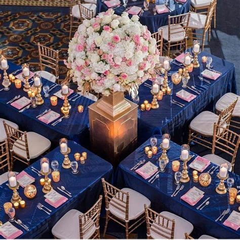 Royal Blue And Pink Wedding Decorations