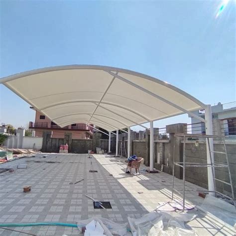 Polyester White Standing Modular Tensile Structure Shape Tunnel At Rs