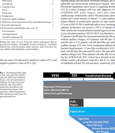 The Acr Eular Classification Criteria For Ssc Criterion Score 1 Skin Download Table