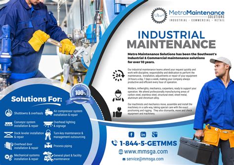 Modern Professional Maintenance Flyer Design For Metro Maintenance