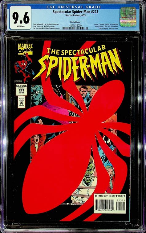 The Spectacular Spider Man 223 Newsstand Deluxe Variant 1995 CGC