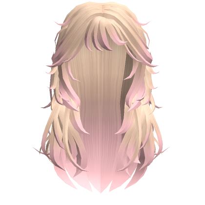 Grunge Girl Messy Y2K Layered Hair Blonde To Pink Roblox