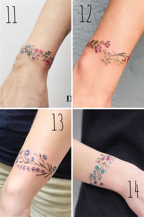 27 Flower Wrist Tattoo Ideas For Bracelet Tattoos Tattooglee Cool