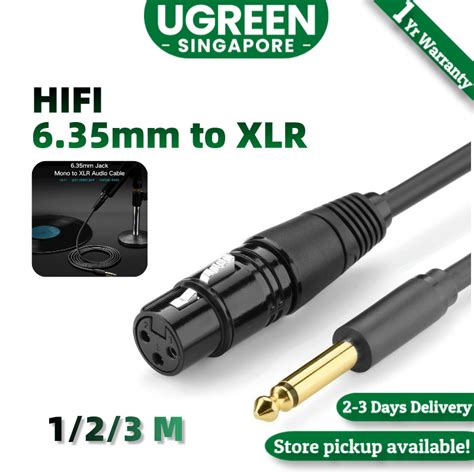 Ugreen Mm To Xlr Microphone Audio Hifi Cable Xlr Female To Mm