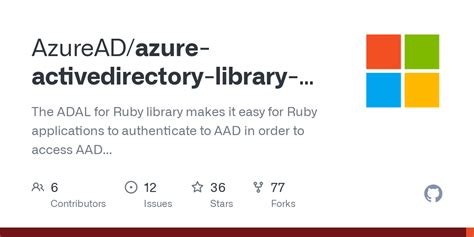 Github Azuread Azure Activedirectory Library For Ruby The Adal For