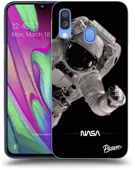 SILIKONOWE CZARNE ETUI NA SAMSUNG GALAXY A40 A405F ASTRONAUT BIG