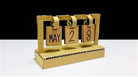 DIY Easy Desk Calendar From Cardboard ปกทนทำจากกลองกระดาษ YouTube