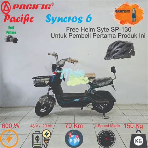 Jual Sepeda Listrik Pacific Syncros 6 Shopee Indonesia