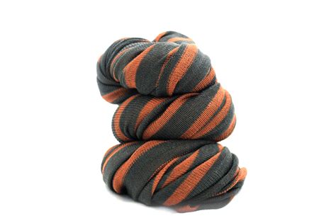 Rust Orange And Grey Vegan Scarf