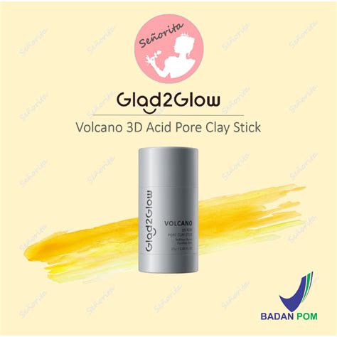 Jual Glad2glow G2g Volcano Clay Mask Stick 25gr Shopee Indonesia