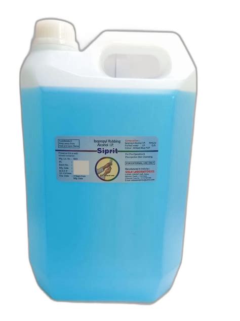 4 Litre Isopropyl Rubbing Alcohol IP At Best Price In New Delhi