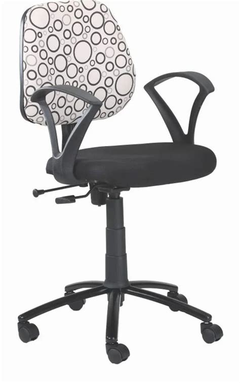 Mid Back Workstation Chair CS 1023 Fixed Arm Black And White At Rs