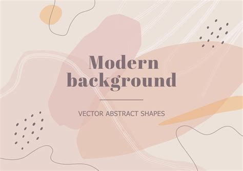 Premium Vector Stylish Banner Template With Abstract Shapes In Nude