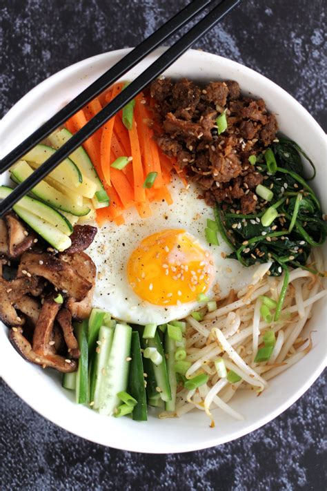 Koreaanse Bibimbap Met Pulled Oats Vegetarisch Yellow Lemon Tree