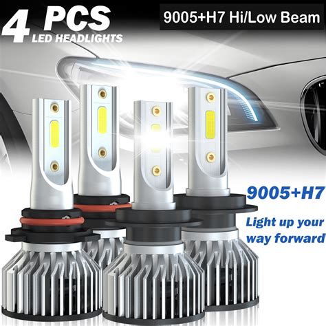 For Mazda CX-7 2007-2012 LED Headlights High Low Beam 4 Bulbs Combo Kit