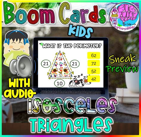 Perimeter Of Isosceles Triangles For Kids Boom Cards Made By Teachers