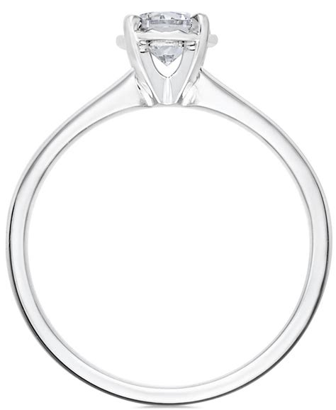 Macy's Diamond Solitaire Engagement Ring (1/2 ct. t.w.) in 14k White ...