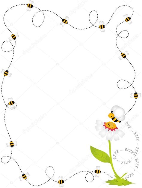 Bee Border Frame — Stock Vector © Socris79 33560333