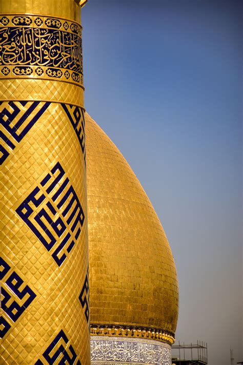 Download Close Up Of The Majestic Al Abbas Shrine Dome In Iraq