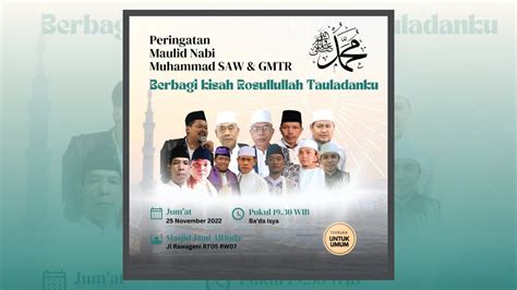 LIVE PERINGATAN MAULID NABI MUHAMMAD SAW 1444 H MASJID AL HUDA 25 11