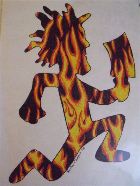 Hatchet Man Art Flaming Hatchetman Tattoo Insane Clown Posse