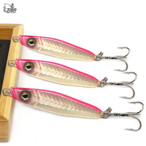 Power Metal Jig 28g 3pcs Slow Jig Pitch Glow Head Metal Lure Spoon Sea