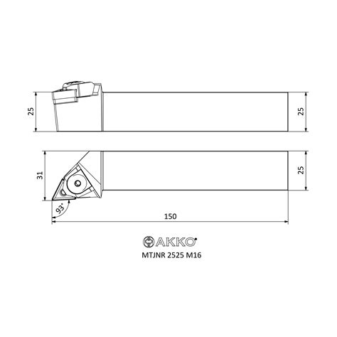 Mtjnr M M System External Turning Toolholders Akko Metal