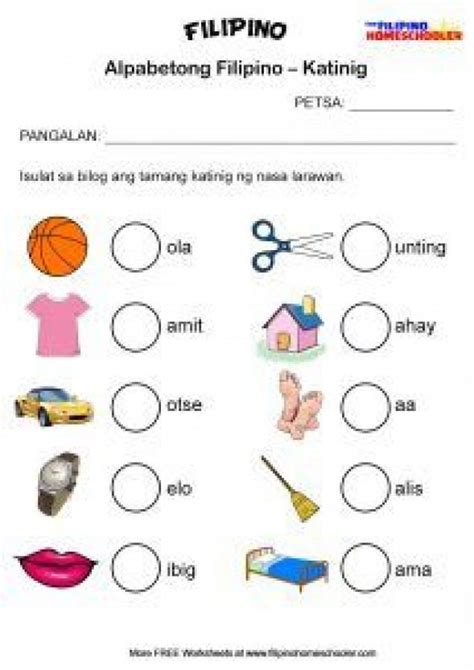 Free Printable Worksheets Grade 1 Filipino Tedy Printable Activities