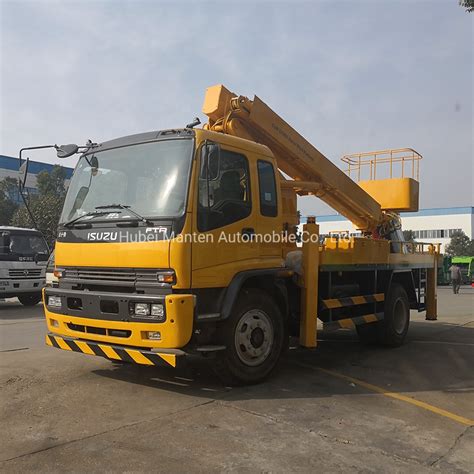 6 Wheel Isuzu 24m To 30m Telescopic Boom Aerial Working Bucket Truck