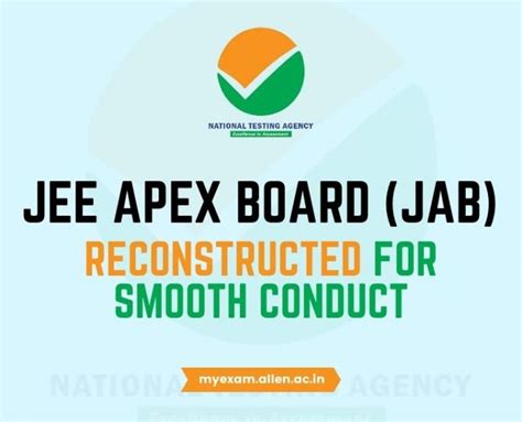 Board structure and administrative framework of JEE Apex Board (JAB ...