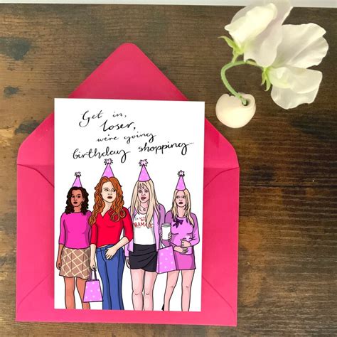 Mean Girls Birthday Card With Quote Etsy