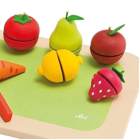 Jouet Dinette Planche Fruits L Gumes D Couper Scratch Sevi