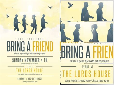 Bring A Friend To Church Flyer Template Flyerheroes