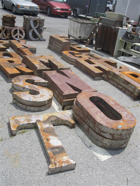 36 Metal Letters Rustic Metal Marquee Lights