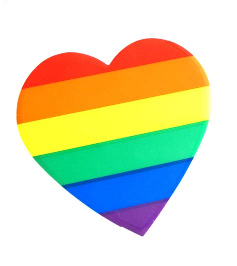 Rainbow Heart Sticker Gay Pride Sticky Back Stickers