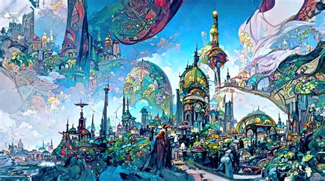 ArtStation - Utopian City Marketplace 2