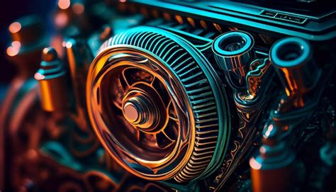 Premium Photo | Part of the internal structure of a car engine Colorful ...