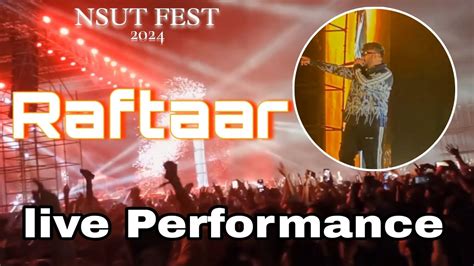 Raftaar Live performance | NSUT Fest 2024 | crazy night 🤩 - YouTube