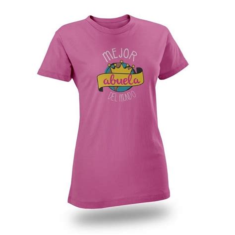 Camiseta De Mejor Abuela Del Mundo Personalizada 100 Algodón De Máxima