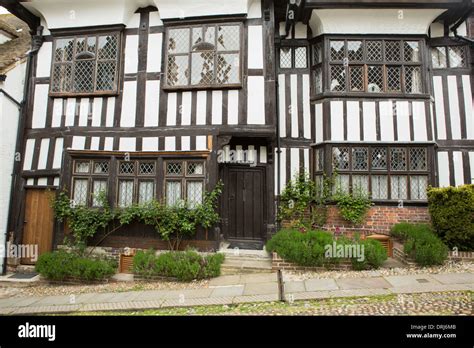 The House Opposite Tudor House On The Historic Cobbled Mermaid Street In Rye East Sussex Uk