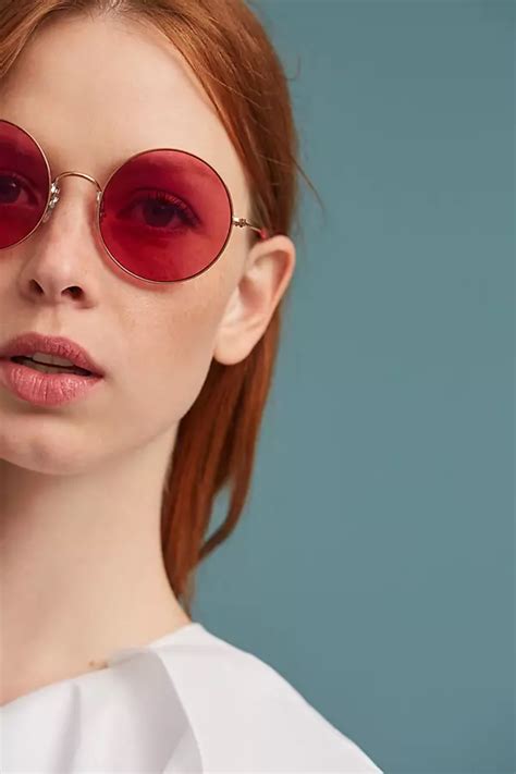 Ray Ban Round Pink Sunglasses Anthropologie