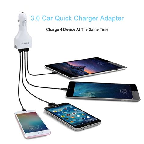 Быстрая зарядка 3,0 USB Автомобильное зарядное устройство для samsung ...