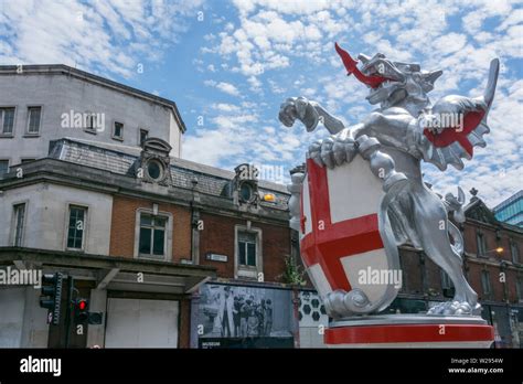 City Of London Dragon Boundary Marker Near Smithfield Market London